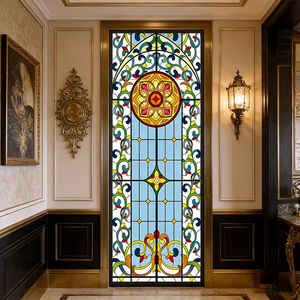 Verre décoratif professionnel pour portes et fenêtres, <span class=keywords><strong>vitrail</strong></span> décoratif - Product Image 6