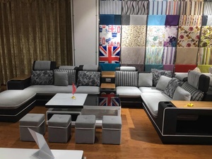 Moderno Bluetooth funzione musica tessuto soggiorno + camera + <span class=keywords><strong>divani</strong></span> sezionali set divano 7 posti con led reclinabili a forma di L <span class=keywords><strong>divani</strong></span> - Product Image 4