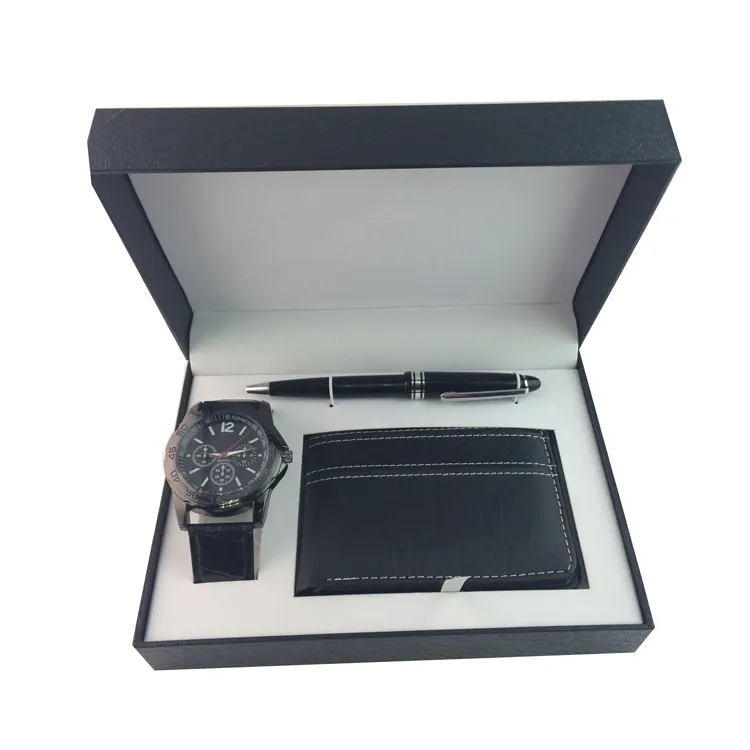 Diernuo New Style Gift Pen Wallet and Watch Set for Men