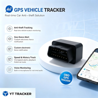 Mini traceur GPS OBD 4G, dispositif de suivi de véhicule plug-and-play, traceur GPS de voiture en temps réel pour la gestion de flotte