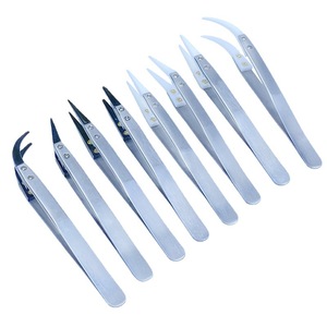 Pince à épiler en acier inoxydable, type clip, pour usage domestique, avec pointes remplaçables, pointes en céramique résistantes aux hautes températures - Product Image 1
