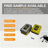 Boîtes en étain personnalisées à deux compartiments, emballage en étain multifonctionnel