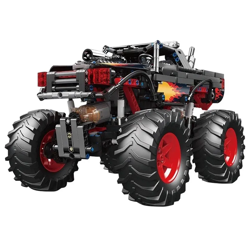 Kalıp kral 18008 şehir teknik Off-road elektrikli uzaktan kumanda spor RC araba Buggy motor oyuncak yapı taşı tuğla yarış arabası