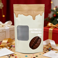 Sacs en plastique personnalisés noir mat en Mylar, pochettes autoportantes en aluminium avec fermeture éclair pour snacks et aliments, avec fenêtre transparente