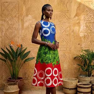 Tela de Algodón con Estampado Africano de Alta Calidad para Producción de Ropa e Industria Textil - Product Image 1