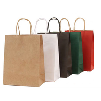 Personnalisé Imprimé Votre Propre Logo pour Restaurant Traiteur Aliments À Emporter Logo À Emporter Emballage Kraft Sac En Papier Brun Avec Poignées