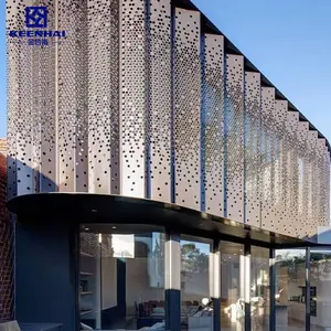 천공 된 알루미늄 외관 패널 벽 클래딩 및 클래드 패널 커튼 월 용 금속 외벽