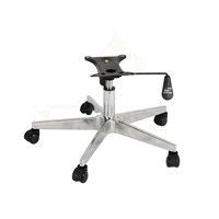Base de chaise de bureau et d'ordinateur pivotante et inclinable en alliage d'aluminium poli, cinq étoiles, haute qualité, en promotion