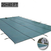 LIYUAN Extérieur Creusé Rectangle Bache Pour Piscine Pp Mesh Piscine Winter Safety Cover