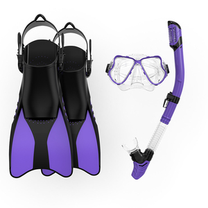 2023 nuevo conjunto de esnórquel sin marco gafas de buceo equipo de esnórquel aletas conjunto de equipo de buceo - Product Image 6