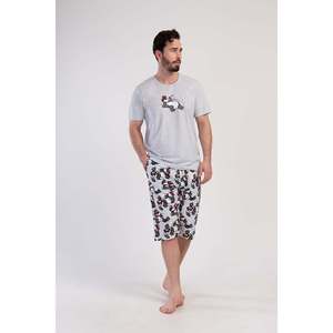 Ensemble Capri à manches courtes pour homme avec poches, col rond respirant, vêtements d'été imprimés - Product Image 4