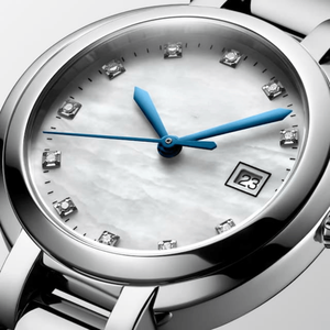 Reloj Mecánico Automático para Mujer con Esfera de Nácar, Marcadores de Diamantes, Correa de Acero Inoxidable, Ventana de Fecha, Elegante Reloj de Pulsera - Product Image 1