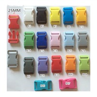 10mm/15mm/20mm/25mm dimensioni personalizzate fibbia colletto colorato fibbia a sgancio laterale tattica rapida in plastica