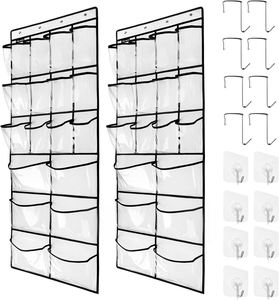 Over the Door <b>Shoe</b> Organizer 24 Large Hanging <b>Shoe</b> Organizer Mesh Pockets Closet Hanging <b>Shoe</b> Rack Holder Hanger - Product Image 1