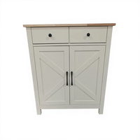 Buffet de cuisine avec étagère réglable, 2 tiroirs et 2 portes, meuble pour salon