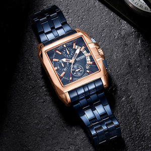 Montre pour hommes Montre-bracelet chronographe multifonctionnelle élégante avec bracelet en acier inoxydable Montre pour hommes d'affaires à quartz - Product Image 6