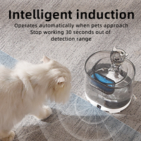 Fontaine à eau automatique pour chat et chien ChongxinIOT 2,2 L avec 5 filtres fins, échange d'ions, pompe silencieuse, capteur, distributeur d'eau pour chat