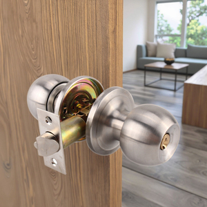 Nuovo modello di blocco a sfera a tre barre <span class=keywords><strong>per</strong></span> bagni durevole chiave-sblocca fermaporta con acciaio in lega di alluminio e Design a sfera in plastica - Product Image 6