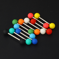 Anneaux de tétons en acrylique, anneaux de langue, barres droites pour piercing, 16 mm de longueur, cadeau de mariage classique pour femmes et hommes