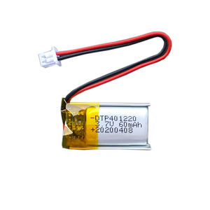Batterie lithium-ion 401220 60mAh 3.7V, vente en gros, batterie polymère personnalisée, batteries rechargeables polymères de haute qualité - Product Image 3