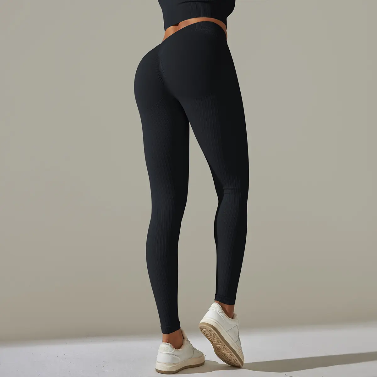 RUIQUWIN 2024 OEM baru wanita kebugaran Yoga latihan Gym Bra Ribbed legging Suit mulus Activewear kompresi Yoga Set