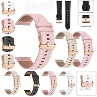 Bracelet de montre intelligente pour femme en cuir synthétique 18 mm/20 mm, design boucle sport, boucle à ardillon pour remplacement de montre intelligente MI