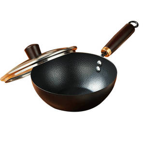 Mini Iron Wok With Non Stick Surface For Stir Fry Cooking 32 Cm Size - Product Image 4