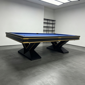 Mesa de <span class=keywords><strong>Billar</strong></span> y Comedor 2 en 1 de 7, 8 y <span class=keywords><strong>9</strong></span> pies con Patas Metálicas y Madera Gruesa Moderna, con Tablero Convertible para Sala de <span class=keywords><strong>Juegos</strong></span> de Villa - Product Image 1