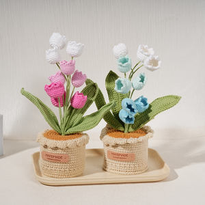 Вязаные Искусственные цветы в горшках - Product Image 2