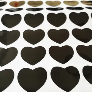 Heart Color Change Sticker High Temperature Non-inverting Color Sticker 50 Degree Love Sticker