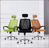 Chaises à bras pivotant mobilier de bureau chaise en maille économique chaise de jeu silla cadre en plastique et accoudoir en Nylon