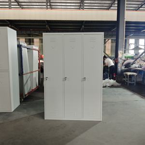 Armadio 3 ante almari Kain besar armario barato armario blanco nuevo diseño armario de acero con espejo metal acero almari - Product Image 3