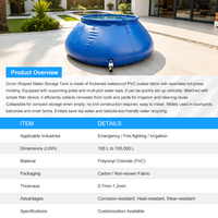 Réservoir d'eau en PVC pliable et mobile en forme d'oignon, personnalisé en usine, de 1000 à 10000 litres, pour la lutte contre les incendies et l'irrigation