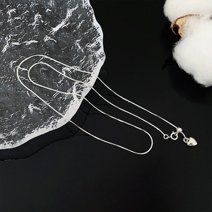 Collar de Cadena de Hueso de Serpiente de Plata de Ley S925, 50 cm, 70 cm, Ajustable, para Uso Diario, Cadena Fina para Mujer - Product Image 4