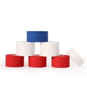 Benutzer definiertes Logo Baumwolle Rayon Zinkoxid Bandage 5cm Athletic Tape mit Schaum Sport Wrap Schutz für Sport verletzungen