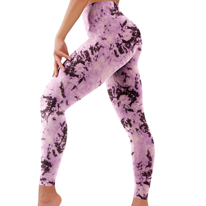 High Waist Full Length Marble Print Leggings Women's Stretch Breathable Knitted Yoga Pants Casual All Seasons Wear - Product Image 4