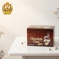 Vente chaude OEM forme de crème glacée tasse de biscuit au chocolat cône de crème glacée au chocolat