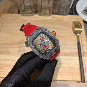 นาฬิกาข้อมือผู้ชาย Luxury Ultralight 27-04 Tonneau Tourbillon ดีไซน์โปร่งแสง พร้อมกลไกแบบตาข่าย - Product Image 1