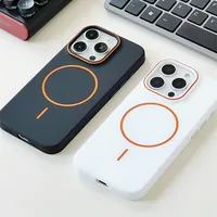 Coque Ultra-Fine Couleurs Vives pour iPhone 16 17 15 14 13 12 Pro Max Plus 17 Air, Chargement Magnétique Sans Fil, Housse Rigide Mate en PC