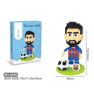 Mới tự lắp ráp thể thao cầu thủ bóng đá Messi Mini hành động kết nối Micro khối đồ chơi xây dựng khối Bóng Đá hình thiết lập - Product Image 3