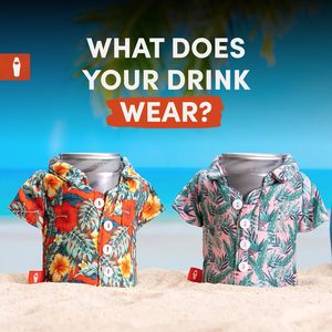 Enfriador de latas Aloha Shirt Can Shirt con mangas aislantes para latas de 12 oz, botellas de cerveza y refrescos - Product Image 6
