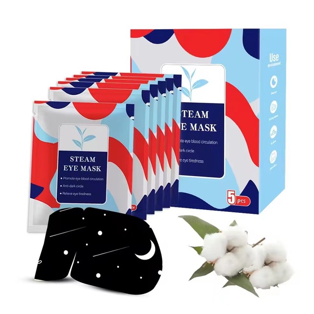 Hot Sale Custom Logo Private Label Sleep Spa Travel Home 5 Packs Warm Compress Heated Steam Eye Mask