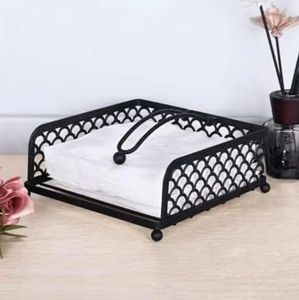 Porte-serviettes en papier plat moderne et élégant, distributeur à bras doré et noir pour table, comptoir de cuisine et utilisation en extérieur - usa Mairun - Product Image 5