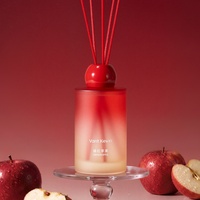 Direct Factory Supply Fruitgeurende Rietdiffuser met Verloopkleurige Matte Glazen Pot en Rietenstokjes, Aangepaste Geur voor Huishoudelijk Gebruik