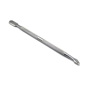 Pousse-cuticules en acier inoxydable pour soins quotidiens des ongles, coupe-cuticules à bord droit, outil de manucure double extrémité - Product Image 1