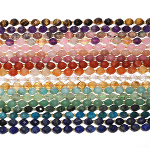 8 х7 мм Граненый Овальный натуральный Апатит розовый кварц аметист разделитель бусины Бирюзовый морганит ювелирные изделия для изготовления браслетов DIY аксессуары - Product Image 4