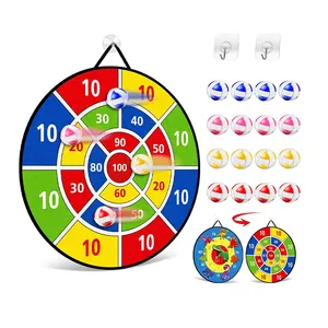 Indoor Outdoor Party Games Toys Sticky Balls Double Sided Dinosaur Dart Board for Kids