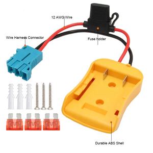 محول عجلات كهربائي لبطارية ديوالت 20 فولت مع تسخير سلكي 12AWG وفتيل 40A متوافق مع سيارات ركوب Peg-Perego - Product Image 4