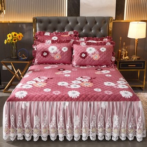 Juego <span class=keywords><strong>de</strong></span> <span class=keywords><strong>cama</strong></span> <span class=keywords><strong>de</strong></span> terciopelo grueso <span class=keywords><strong>para</strong></span> el hogar y el Hotel, conjunto <span class=keywords><strong>de</strong></span> <span class=keywords><strong>cama</strong></span> <span class=keywords><strong>de</strong></span> lujo <span class=keywords><strong>de</strong></span> tamaño completo, con encaje - Product Image 6