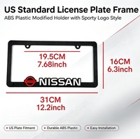 Cadre de plaque d'immatriculation standard américain, support décoratif personnalisé en plastique ABS avec logo sport 3D pour voiture américaine
